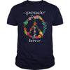 FLOWER PEACE SYMBOL T-SHIRT GIFT FOR PEACE DAY