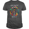 FLOWER PEACE SYMBOL T-SHIRT GIFT FOR PEACE DAY