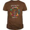 FLOWER PEACE SYMBOL T-SHIRT GIFT FOR PEACE DAY