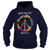 FLOWER PEACE SYMBOL T-SHIRT GIFT FOR PEACE DAY
