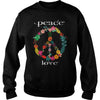 FLOWER PEACE SYMBOL T-SHIRT GIFT FOR PEACE DAY