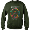 FLOWER PEACE SYMBOL T-SHIRT GIFT FOR PEACE DAY
