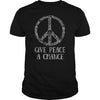GIVE PEACE A CHANCE TEE FOR HIPPIES BOOMERS & MILLENNIALS
