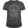 GIVE PEACE A CHANCE TEE FOR HIPPIES BOOMERS & MILLENNIALS