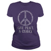 GIVE PEACE A CHANCE TEE FOR HIPPIES BOOMERS & MILLENNIALS