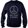 GIVE PEACE A CHANCE TEE FOR HIPPIES BOOMERS & MILLENNIALS