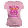 THIS GIRL LOVES HALLOWEEN T SHIRT (PINK)