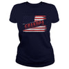 Fathers Day Gift American Red Grandpa flag T Shirt