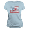 Fathers Day Gift American Red Grandpa flag T Shirt