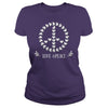 FLOWER PEACE SYMBOL T SHIRTS GIFT FOR PEACE DAY