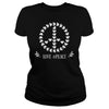 FLOWER PEACE SYMBOL T SHIRTS GIFT FOR PEACE DAY