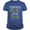 Here to play with dog