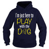 Here to play with dog