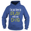 Here to play with dog