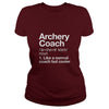 Archery Coach Funny Definition T-shirt