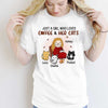 T-shirts A Chibi Girl Cats Coffee Personalized Shirt