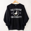 GiftyGifts Silly Goose University Funny Animals Meme Dark Color Sweatshirt