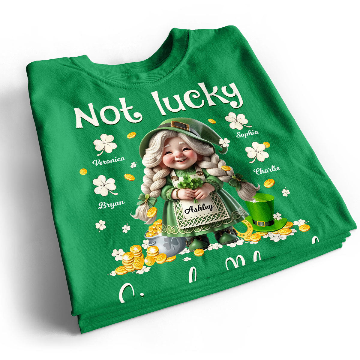 St. Patrick's Day Not Lucky Simply Bless Gnome Grandma Personalized Shirt_Onboarding