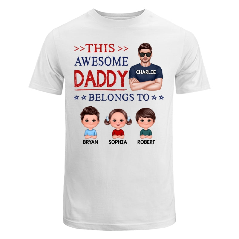 IMAGE_This Awesome Daddy Grandpa Belongs To Doll Cute Kids Personalized Shirt