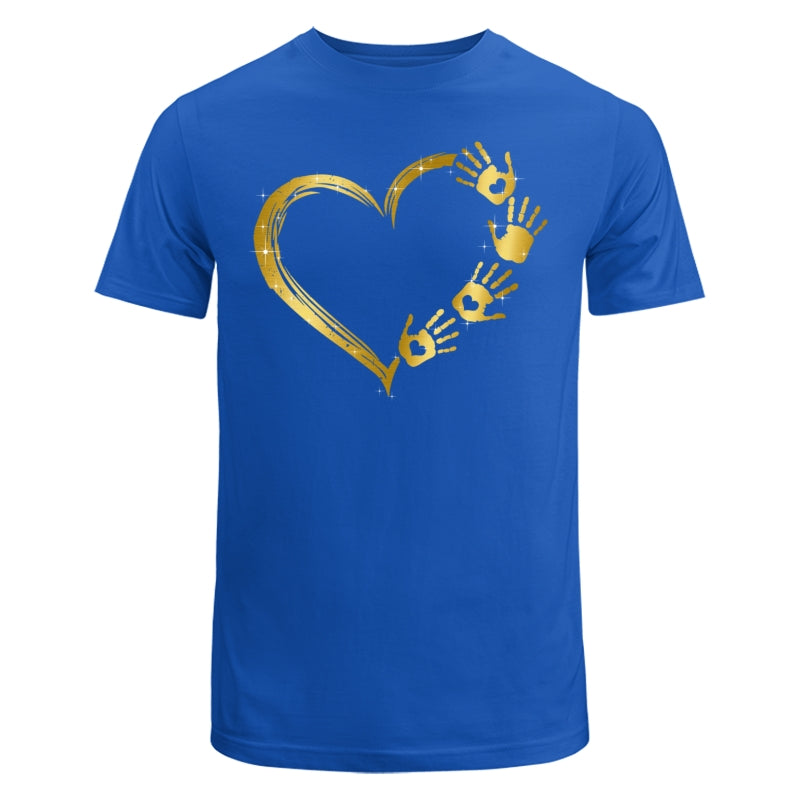 Mom Grandma Colorful Heart Hand Print Personalized Shirt