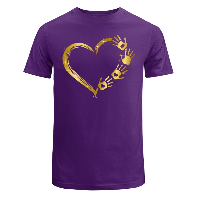 Mom Grandma Colorful Heart Hand Print Personalized Shirt