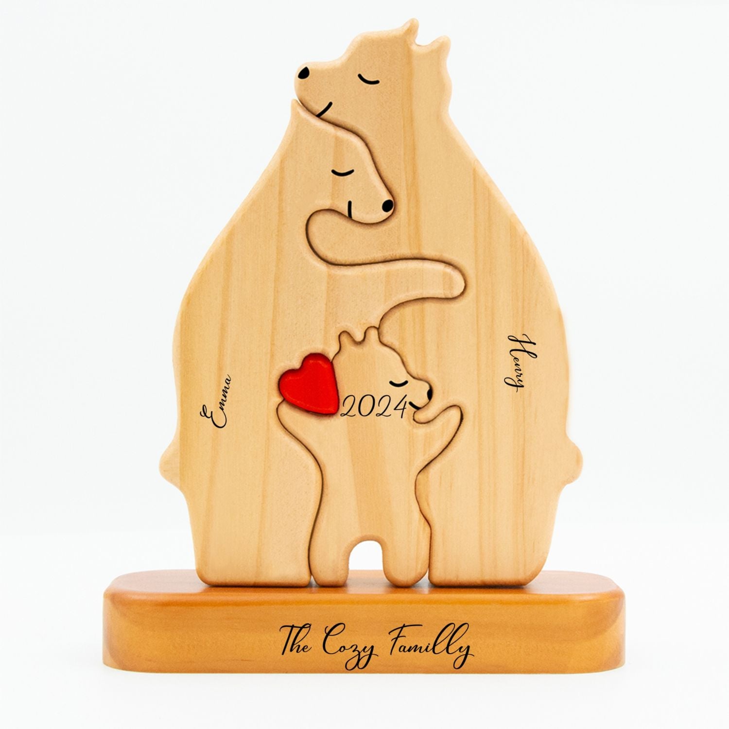 Wooden Bears Family