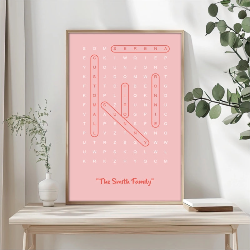 Personalized Word Search Poster