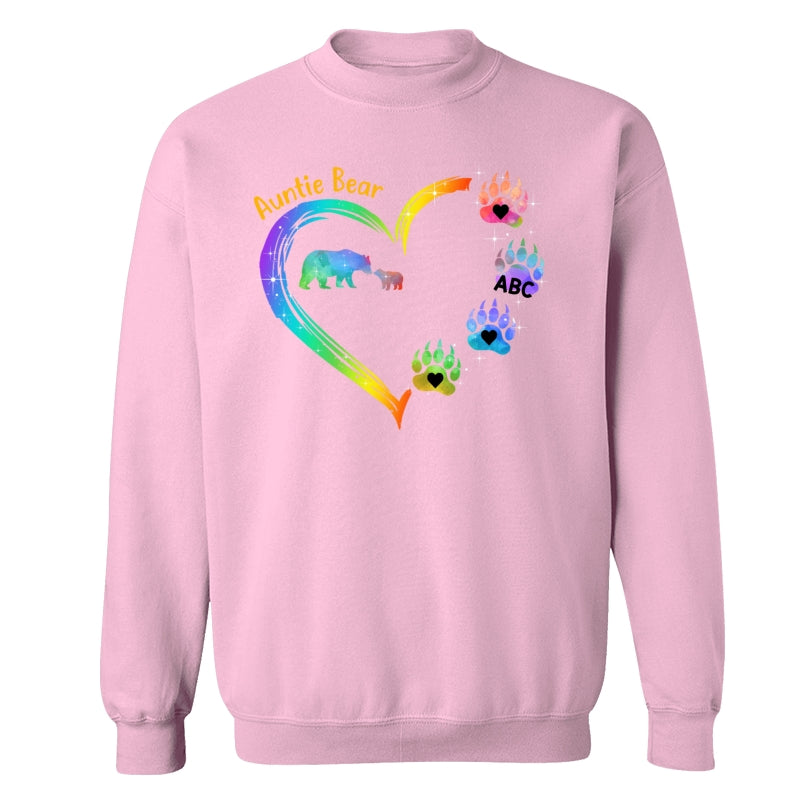 Mama Bear Heart Colorful Personalized Shirt