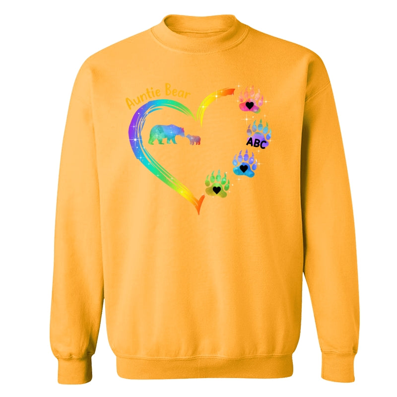 Mama Bear Heart Colorful Personalized Shirt