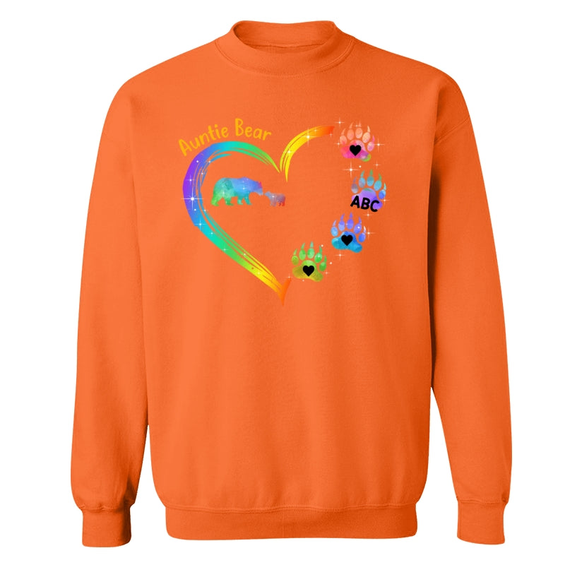 Mama Bear Heart Colorful Personalized Shirt