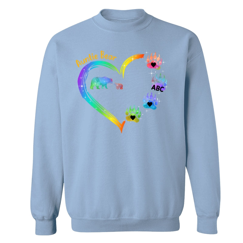 Mama Bear Heart Colorful Personalized Shirt