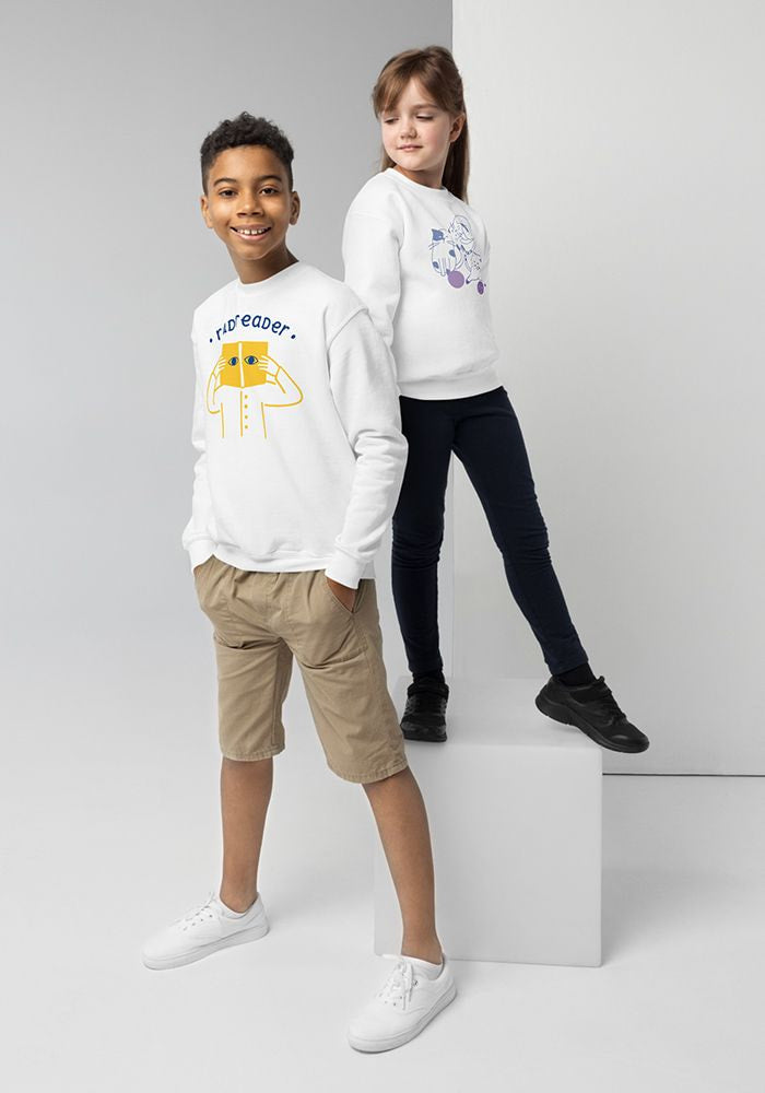 New_P_Youth Crew Neck Sweatshirt | Gildan 18000B | DTG printing