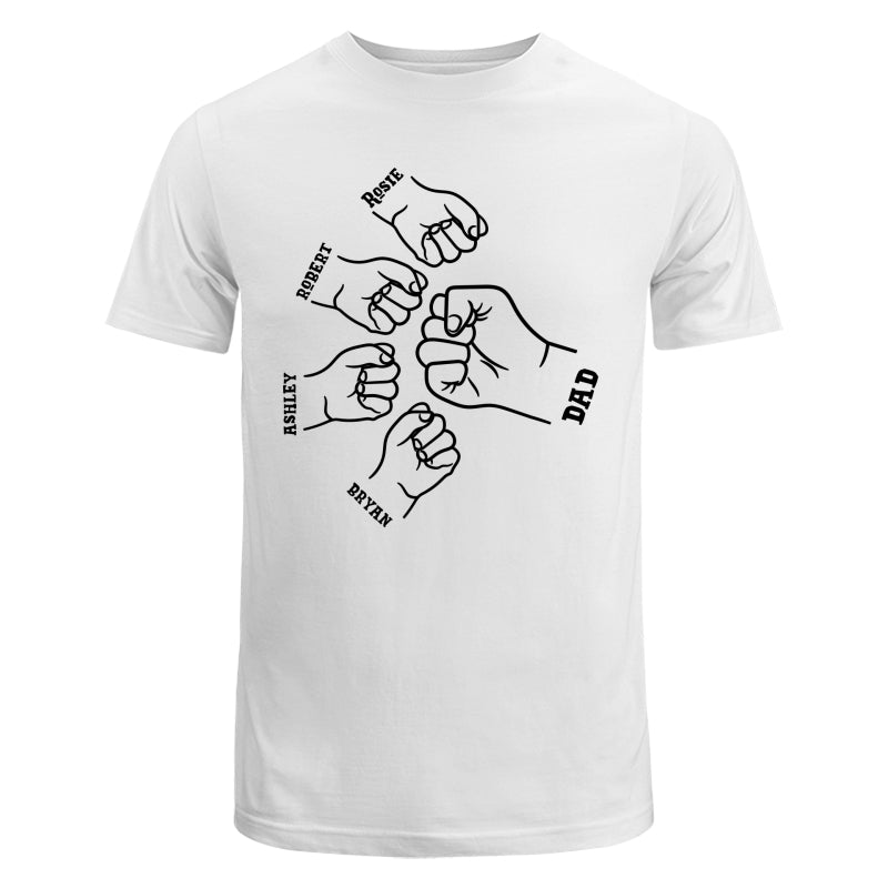 Dad Grandpa And Kids Hands Outline Personalized Shirt