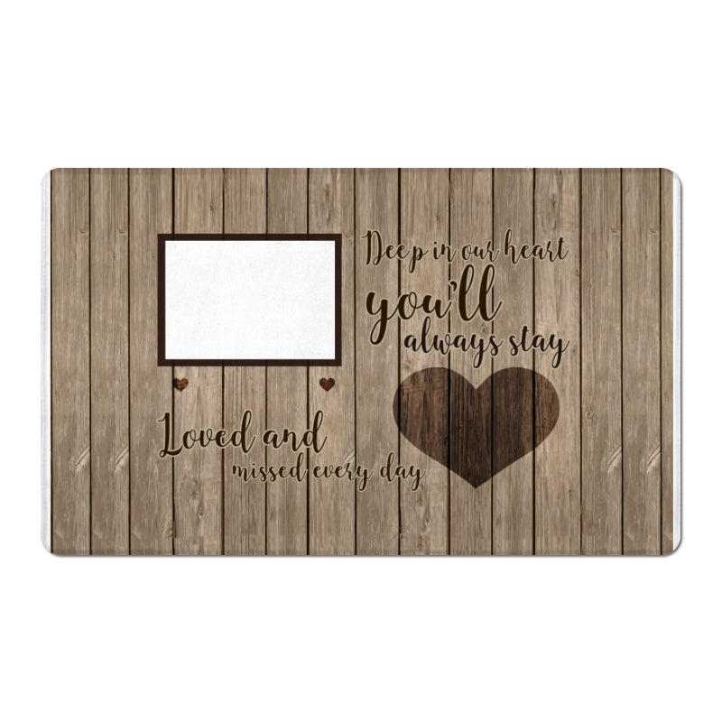 Deep In Our Heart Photo Personalized Memorial Canvas
