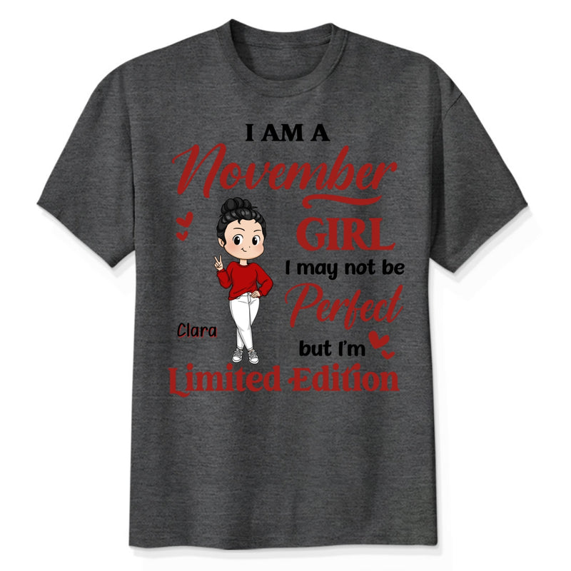 [App Customall] Birth Month Cute Chibi Girl Limited Edition Personalized Shirt