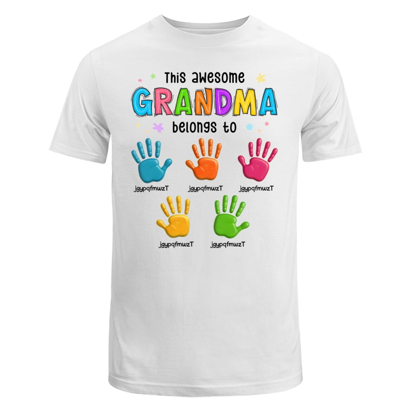 Belongs To Hand Paw 3D Effect Colorful Handprints Personalized Shirt