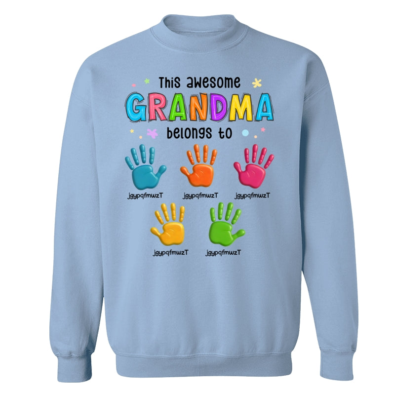Belongs To Hand Paw 3D Effect Colorful Handprints Personalized Shirt