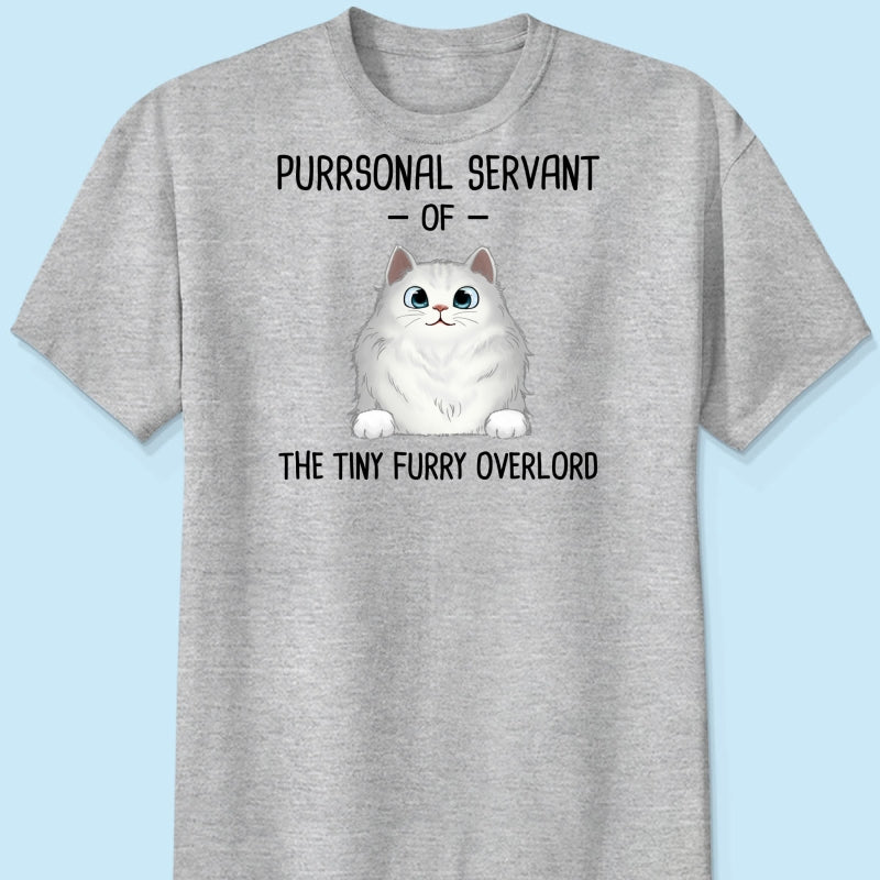 Purrsonal Servant Of Fluffy Cats Personalized Shirt