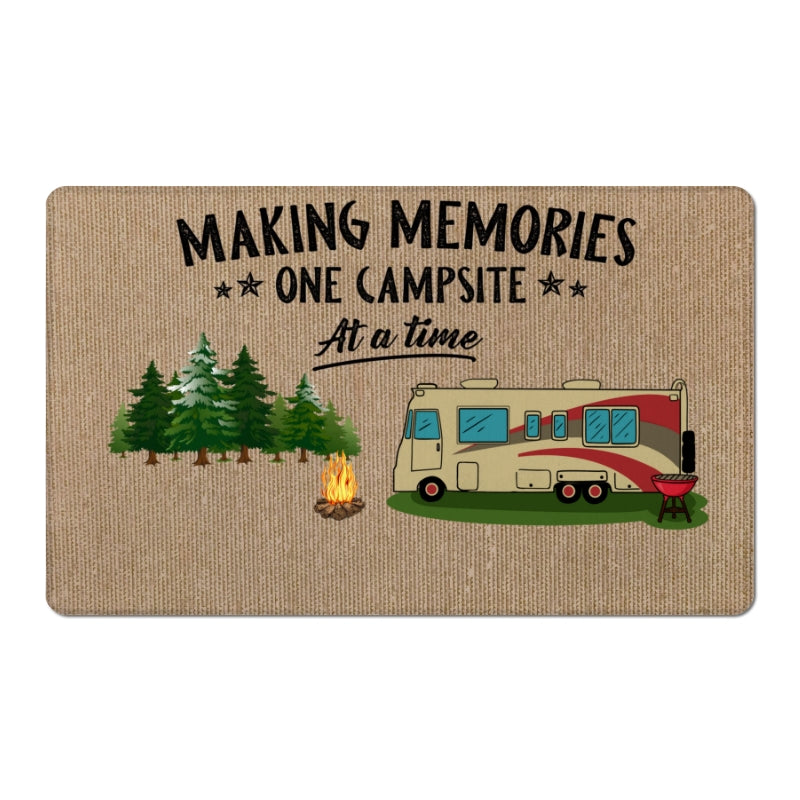 Camping Making Memories Personalized Doormat