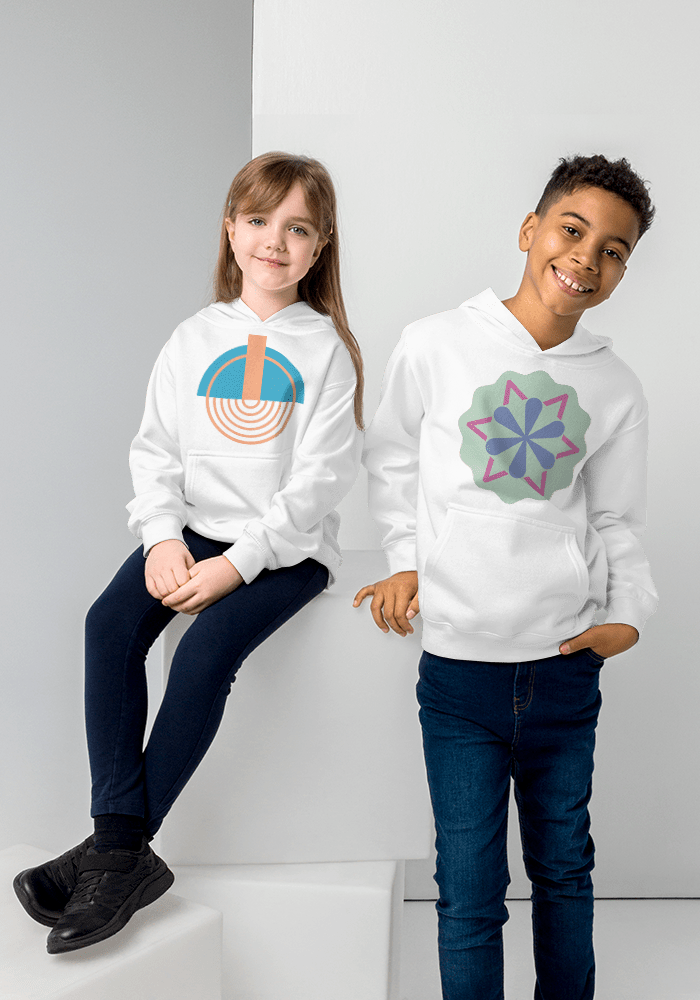 New_P_Kids Fleece Hoodie | Cotton Heritage Y2550 | DTG printing