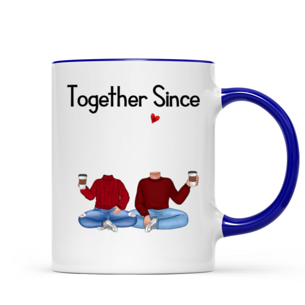 Together Since Couple Custom Face Photo Personalized Mug