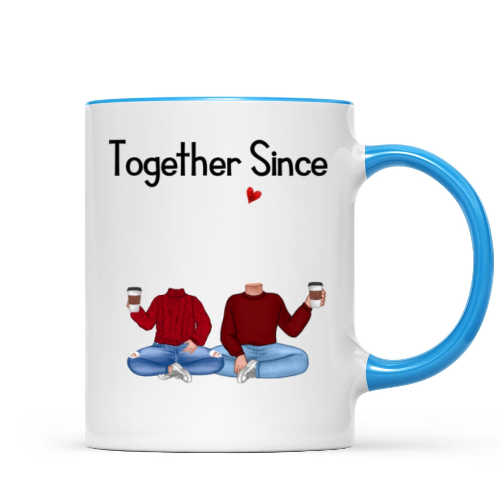 Together Since Couple Custom Face Photo Personalized Mug