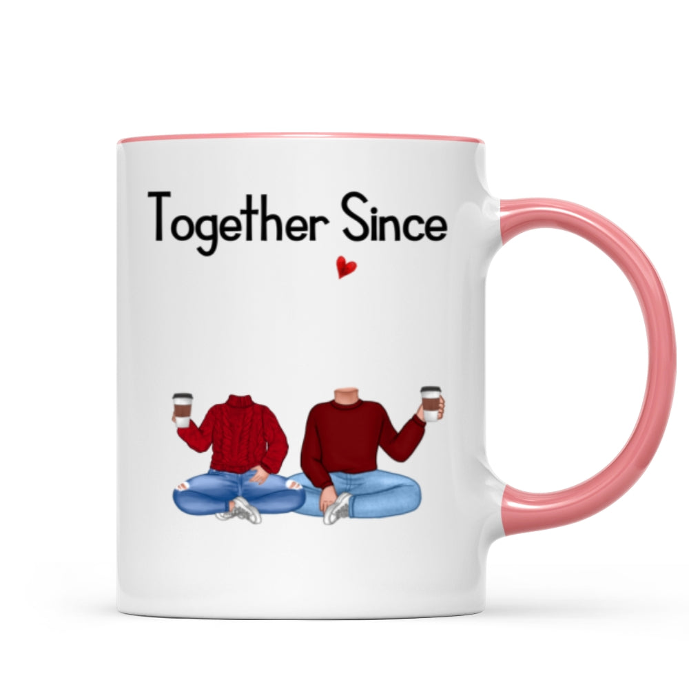 Together Since Couple Custom Face Photo Personalized Mug