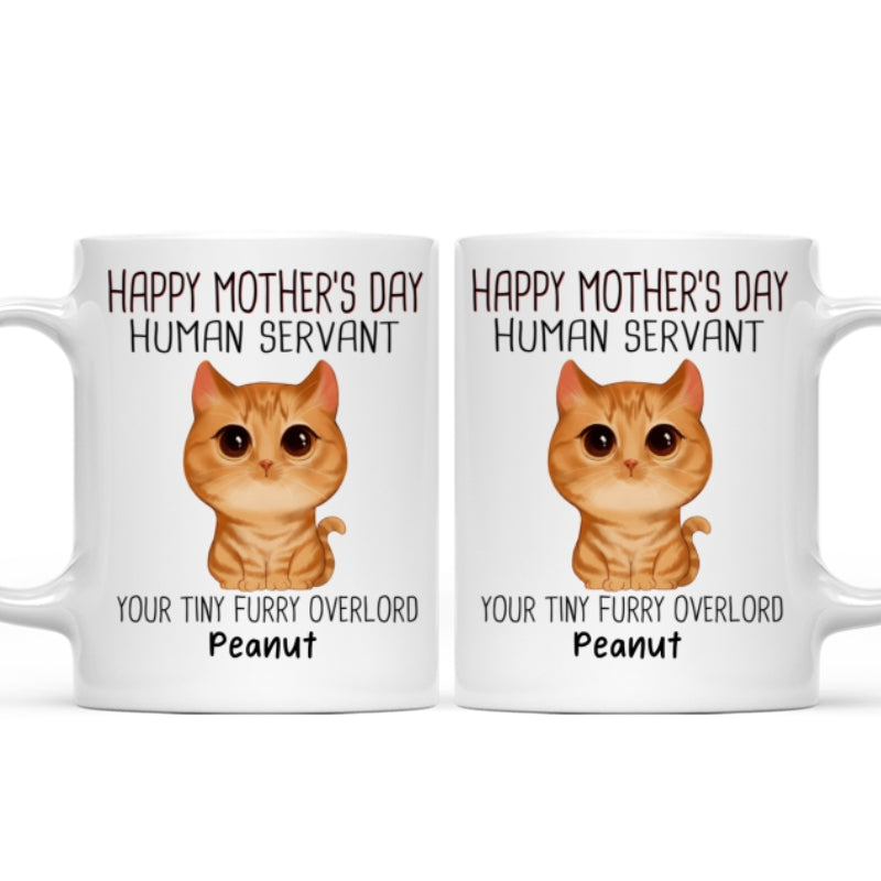 Watercolor Cute Cats Happy Mother‘s Day Cat Human Servant Personalized Mug