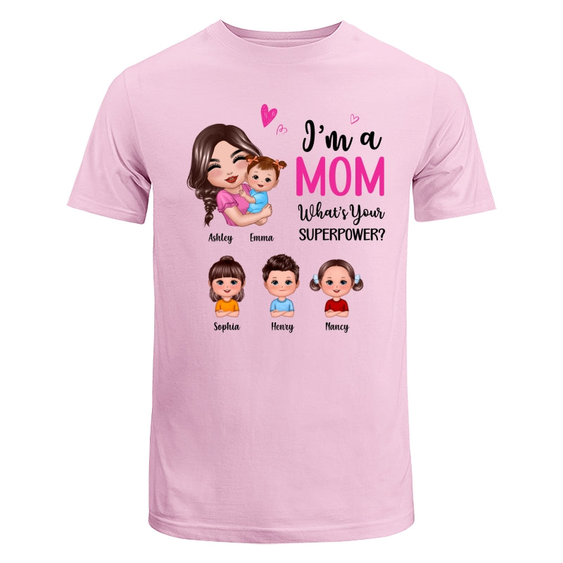 [Demo] Doll Mom Hugging Kids I‘m A Mom What’s Your Superpower Gift For Mom Personalized Shirt test
