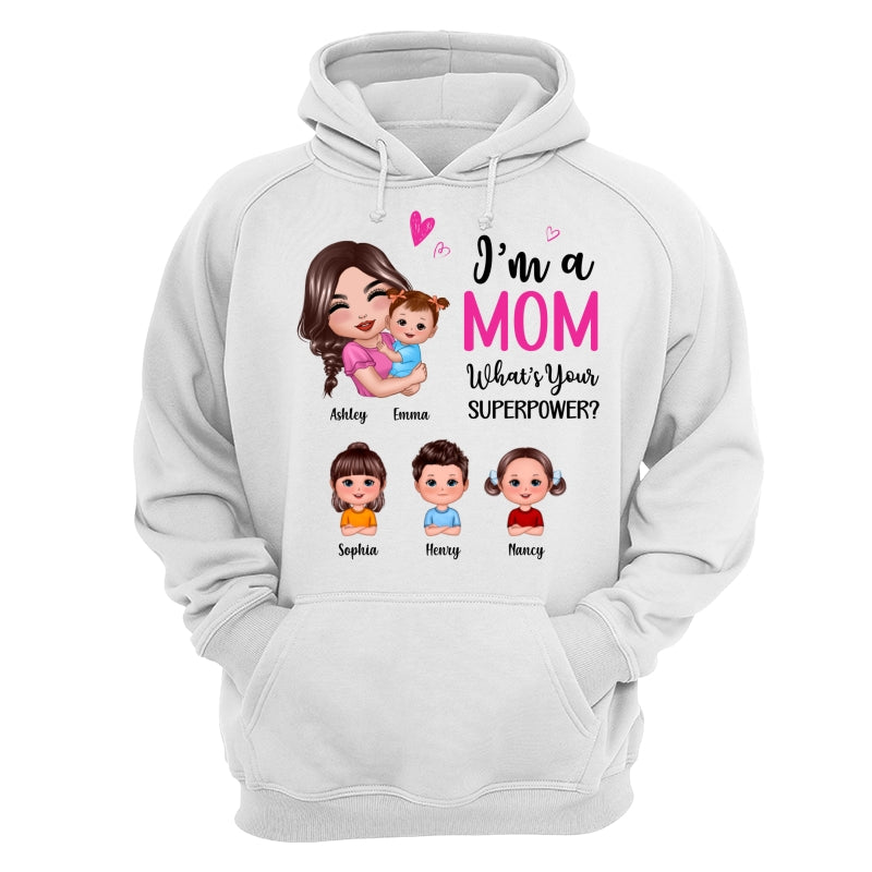 [Demo] Doll Mom Hugging Kids I‘m A Mom What’s Your Superpower Gift For Mom Personalized Shirt test