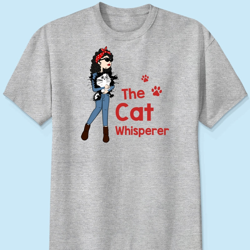 The Cat Whisperer Woman and Funny Cat Personalized Shirt