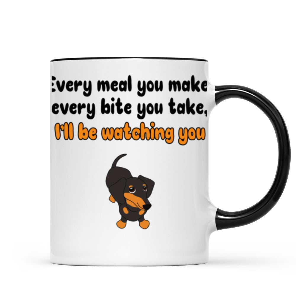 Dachshund Dog Watching You Personalized Coffee Mug