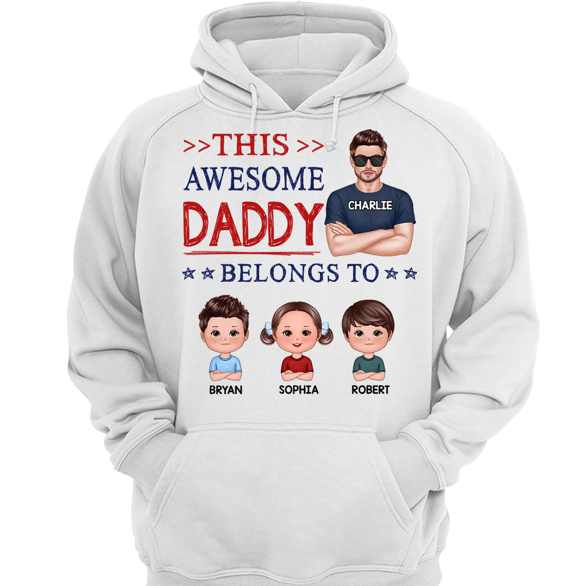 This Awesome Daddy Grandpa Belongs To Doll Cute Kids Personalized Shirt