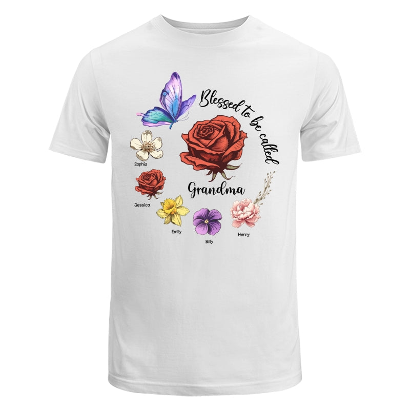 Blessed To Be Called Mom Grandma Circle Birth Month Flowers Personalized Shirt, Mother's Day Gift for Moms, for Grandmas